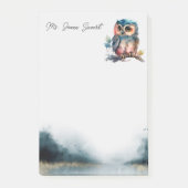 かわいいフクロウのノート ポストイット (正面)