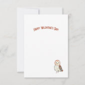 かわいいフクロウのバレンタインデーカード (裏面)