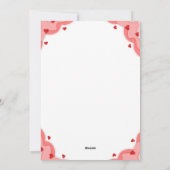 かわいいフクロウのバレンタインデー子供へス シーズンカード (裏面)