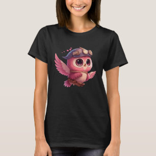 かわいいフクロウのバレンタイン動物の愛 Tシャツ