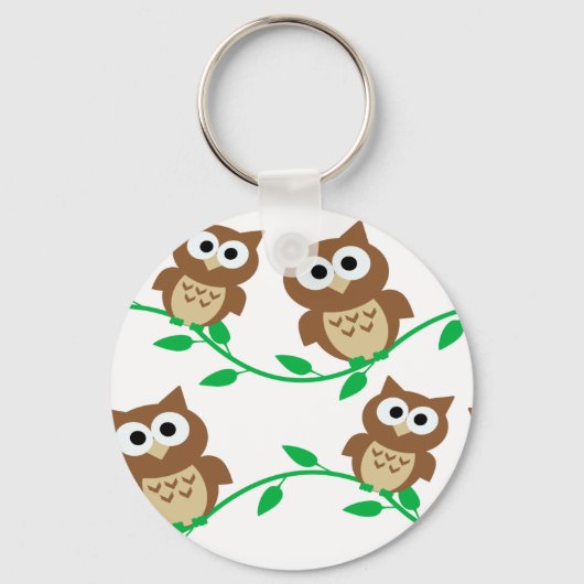 かわいいフクロウのフクロウ キーホルダー (正面)