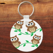 かわいいフクロウのフクロウ キーホルダー (正面)