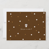 かわいいフクロウのベビーシャワーの招待状 招待状 (裏面)