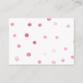 かわいいフクロウのベビーシャワーの本のラッフルのチケット エンクロージャーカード (裏面)