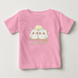 かわいいフクロウのベビー服 - 愛らしい"Hoo Hoos" ベビーTシャツ