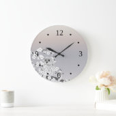 かわいいフクロウのベージュタイペナンバーズ ラージ壁時計 (ホーム)