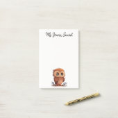 かわいいフクロウのポストイットノート ポストイット (デスク上)