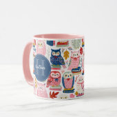 かわいいフクロウのマグカップ マグカップ (正面左)