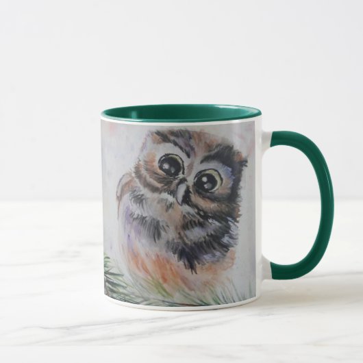 かわいいフクロウのマグカップ マグカップ (右)