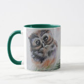 かわいいフクロウのマグカップ マグカップ (左)