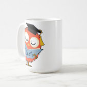 かわいいフクロウのマスコット コーヒーマグカップ (正面左)