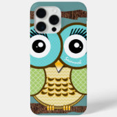 かわいいフクロウのムーアのジグザグのパターン Case-Mate iPhoneケース (裏面)