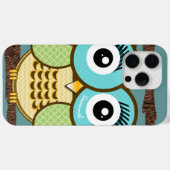 かわいいフクロウのムーアのジグザグのパターン Case-Mate iPhoneケース (裏面 (横))