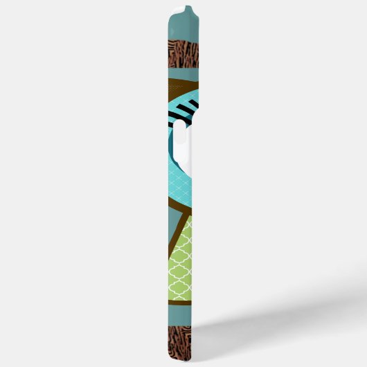 かわいいフクロウのムーアのジグザグのパターン Case-Mate iPhoneケース (裏面 / 右)