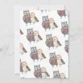 かわいいフクロウのユーモア満載のベストフレンド バレンタインデー シーズンカード (裏面)