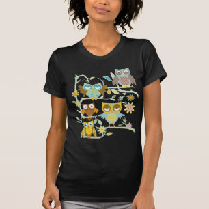 かわいいフクロウの乗組員 Tシャツ