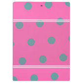 かわいいフクロウの個性が光る、クールでトレンディな水玉模様 クリップボード (裏面)