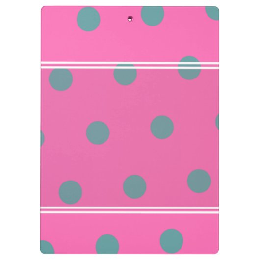 かわいいフクロウの個性が光る、クールでトレンディな水玉模様 クリップボード (裏面)