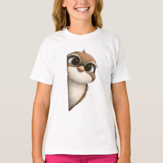 かわいいフクロウの子供用Tシャツ - 愛らしい森の鳥デザイン Tシャツ