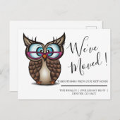 かわいいフクロウの家に移動はがき ポストカード (正面/裏面)