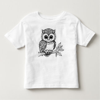 かわいいフクロウの幼児Tシャツ – 小さいものに最適 トドラーTシャツ