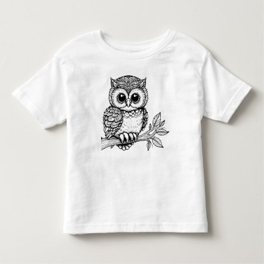 かわいいフクロウの幼児Tシャツ – 小さいものに最適 トドラーTシャツ (正面)