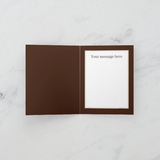 かわいいフクロウの恋人は文字を任意の目的を追加 カード (内部)