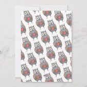 かわいいフクロウの愛のバレンタインデー シーズンカード (裏面)