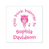 かわいいフクロウの書名子供の図書館スタンプ セルフインキングスタンプ (デザイン)