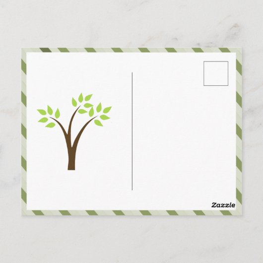 かわいいフクロウの木 ポストカード (裏面)