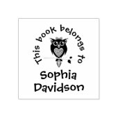 かわいいフクロウの本名子供たち図書館スタンプかわいいフクロウdes ラバースタンプ (インプリント)