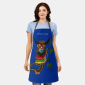 かわいいフクロウの本 エプロン (着用した状態)