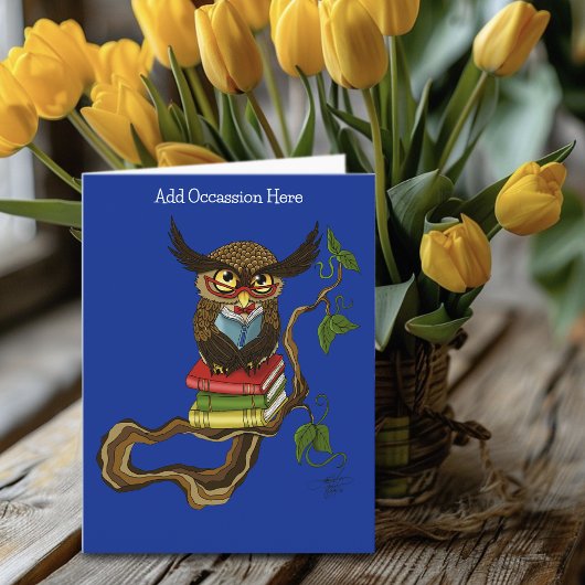 かわいいフクロウの本 カード