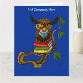 かわいいフクロウの本 カード (正面)