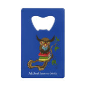 かわいいフクロウの本 クレジットカード栓抜き (正面)