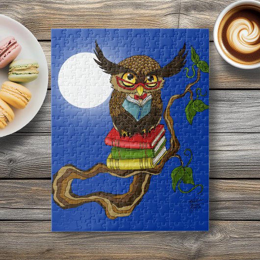 かわいいフクロウの本 ジグソーパズル