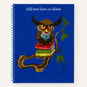 かわいいフクロウの本 ノートブック (正面)