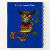 かわいいフクロウの本 ノートブック (裏面)