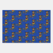 かわいいフクロウの本 ラッピングペーパーシート (正面2)