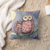 かわいいフクロウの枕 クッション (ブランケット)