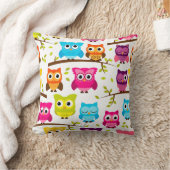 かわいいフクロウの正方形の綿の装飾用クッションの箱16x16 クッション (ブランケット)