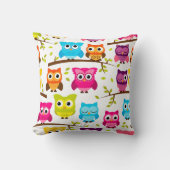 かわいいフクロウの正方形の綿の装飾用クッションの箱16x16 クッション (正面)