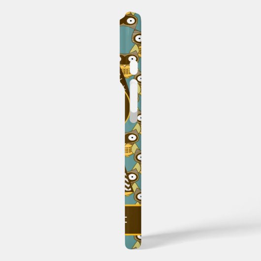 かわいいフクロウの毛色のパターンあなたの色を選択 Case-Mate iPhoneケース (裏面 / 左)