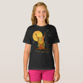 かわいいフクロウの水色スタイル名学年表裏 Tシャツ (正面フル)