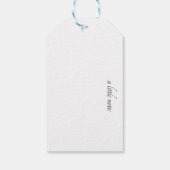 かわいいフクロウの水色、カスタマイズ可能 ギフトタグ (裏面)