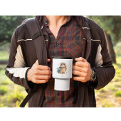 かわいいフクロウの水色、カスタマイズ可能 トラベルマグ