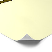 かわいいフクロウの漫画。イエロー. ポスター (角)