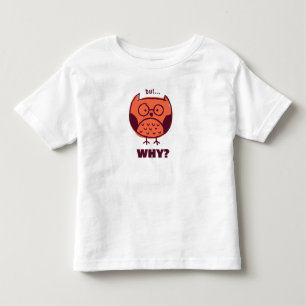 かわいいフクロウの漫画 トドラーTシャツ