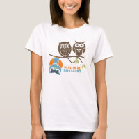 かわいいフクロウの漫画Tシャツに挑戦違う!
