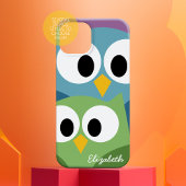 かわいいフクロウの目と名前 – カラフル Case-Mate iPhoneケース